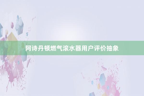 阿诗丹顿燃气滚水器用户评价抽象