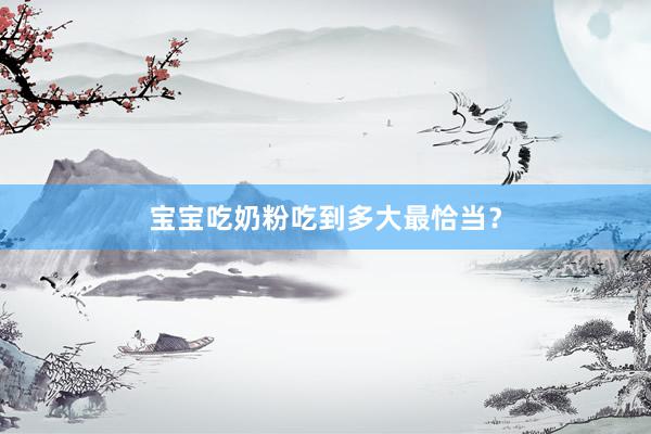 宝宝吃奶粉吃到多大最恰当？