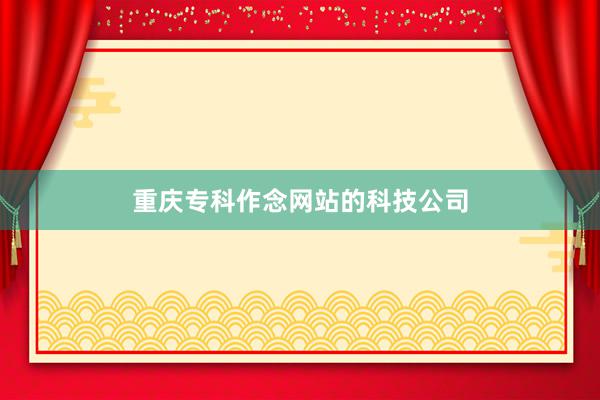 重庆专科作念网站的科技公司
